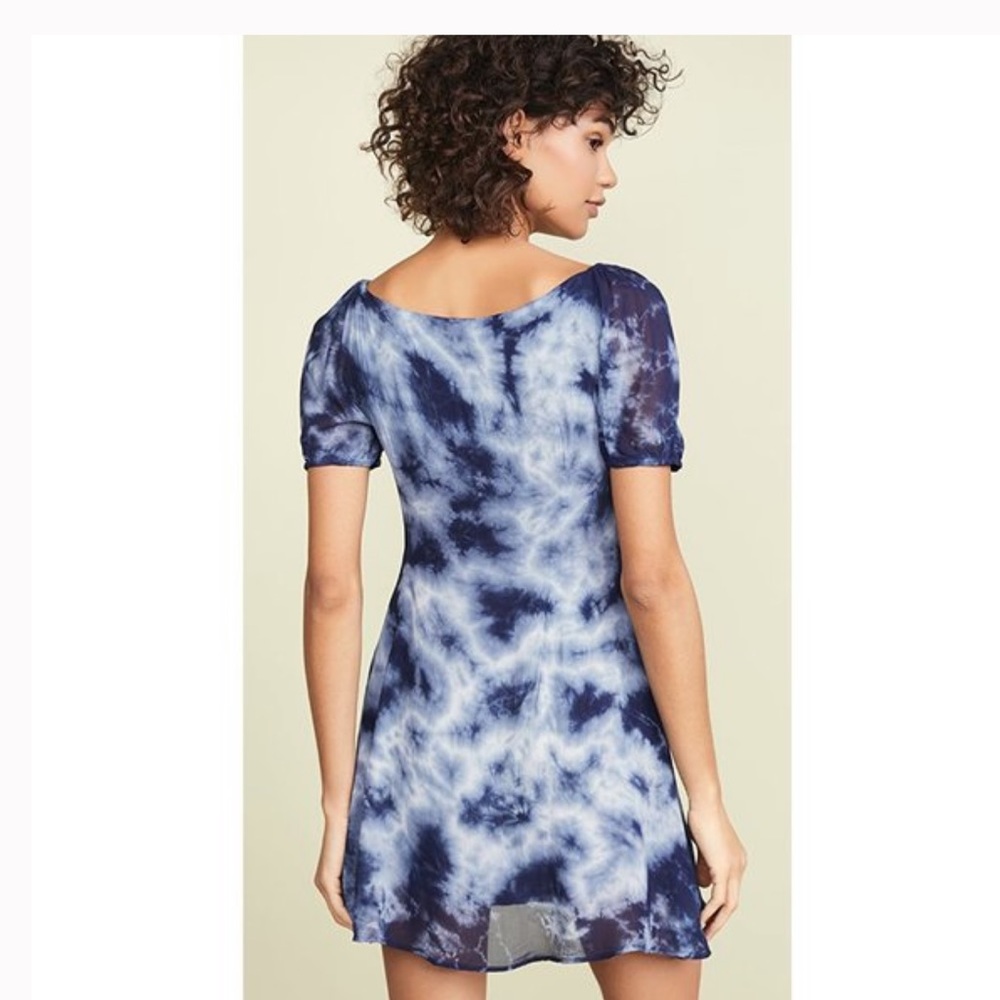 COPY - NWT Miaou Kate Mini Silk Dress in Indigo T…